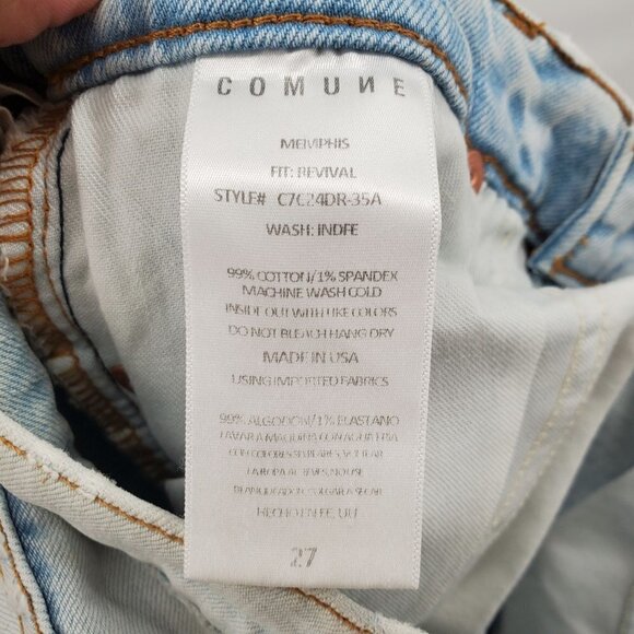 Comune Memphis Revival Jeans Distressed High Rise Button Fly Womens 27 NWOT - Picture 8 of 15